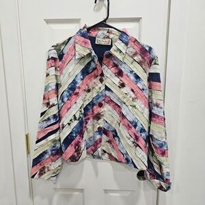 New Direction Patchwork Tie Dye Jacket Women's Size M